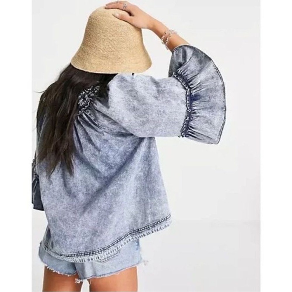 Free People Ainsley Acid Wash Top - Picture 5 of 7